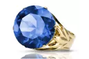 8K κίτρινο χρυσό Sapphire Ring Vintage Jewlery vrc029x-sp Art Deco